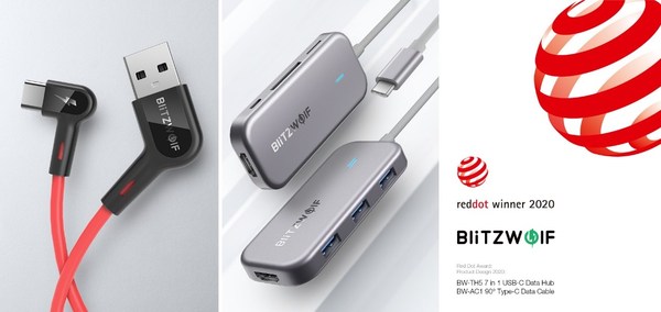 BlitzWolf’s BW-AC1 Cable and BW-TH5 Hub Win The 2020 Red Dot Design Award