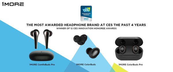 1MORE Receives 3 CES Innovation Awards for Its Expanded “AirPods Killer” True Wireless Family