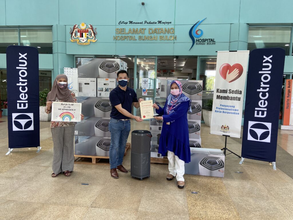 Electrolux Contributes Air Purifiers to Sg Buloh Hospital to help prevent Nosocomial Infections