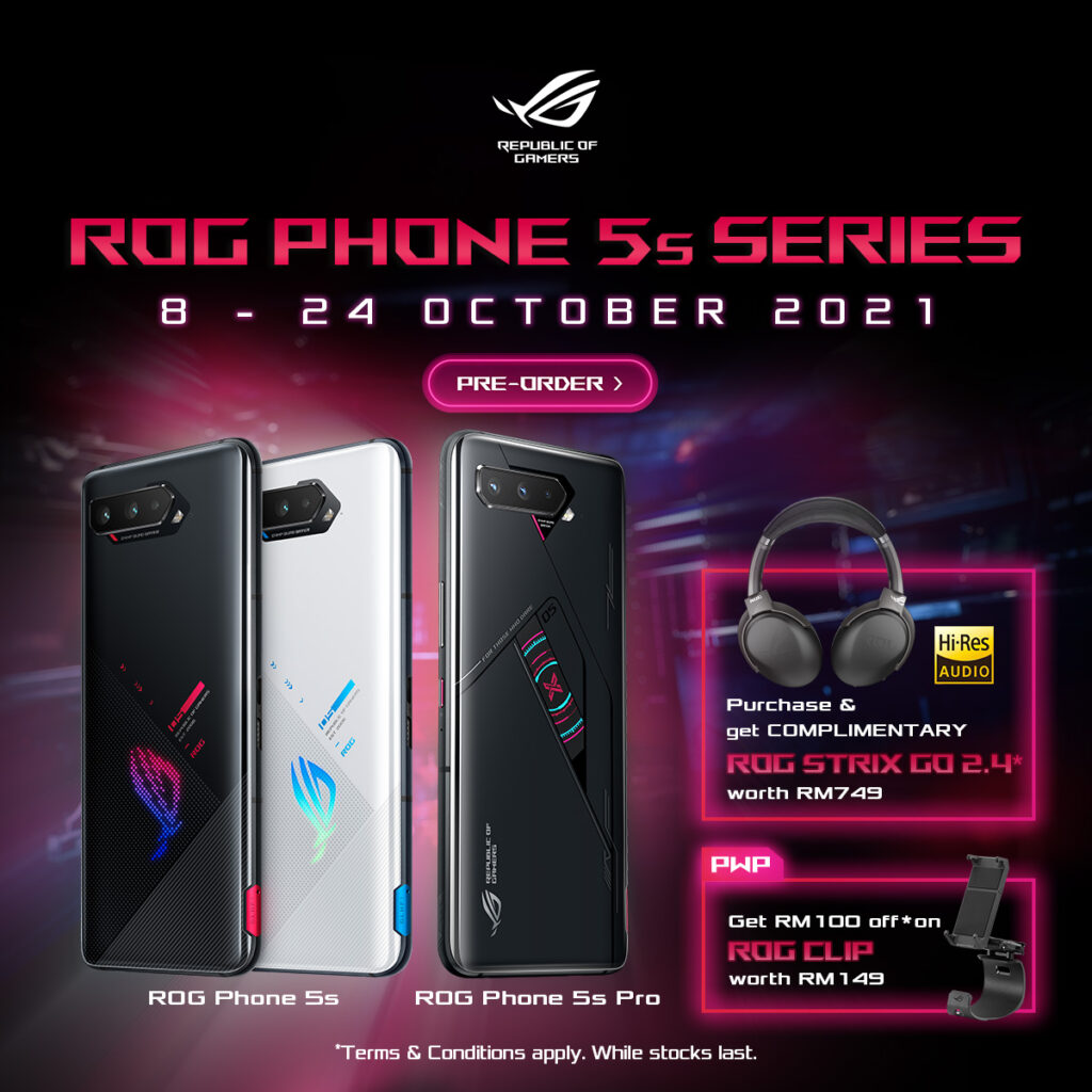The ASUS ROG Phone 5s Series Soon to be Available in Malaysia for MYR 2,999 Onward!