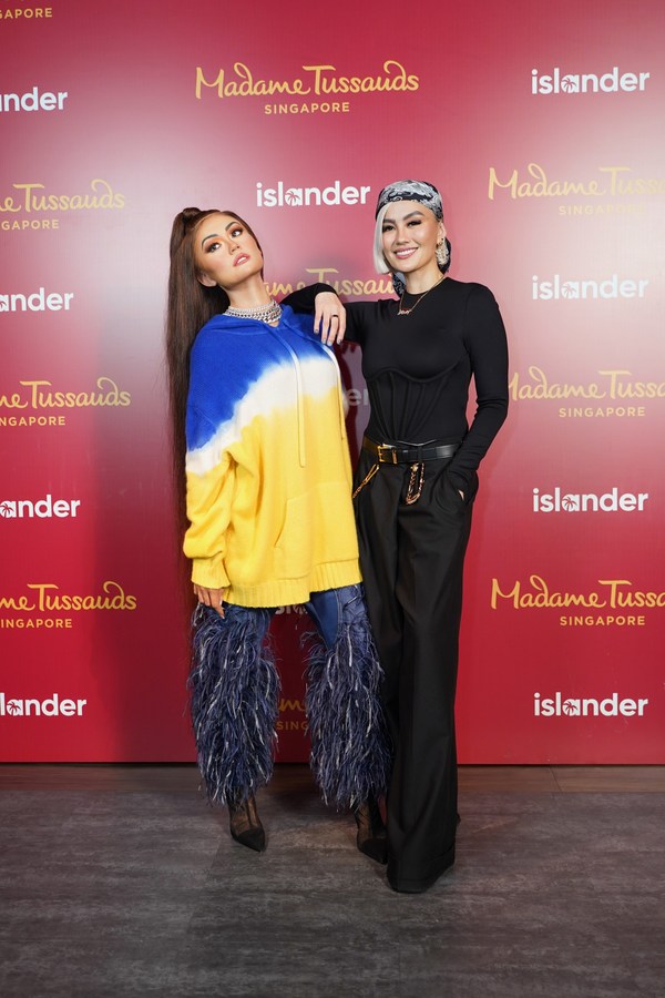 The outfit Mo selected is by American designer Prabal Gurung and depicts one of her many looks that has evolved over time. (Photo: Madame Tussauds Singapore)