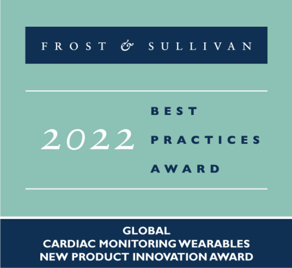SmartCardia Earns Frost & Sullivan’s 2022 Global New Product Innovation Award in the Cardiac-monitoring Wearables Industry