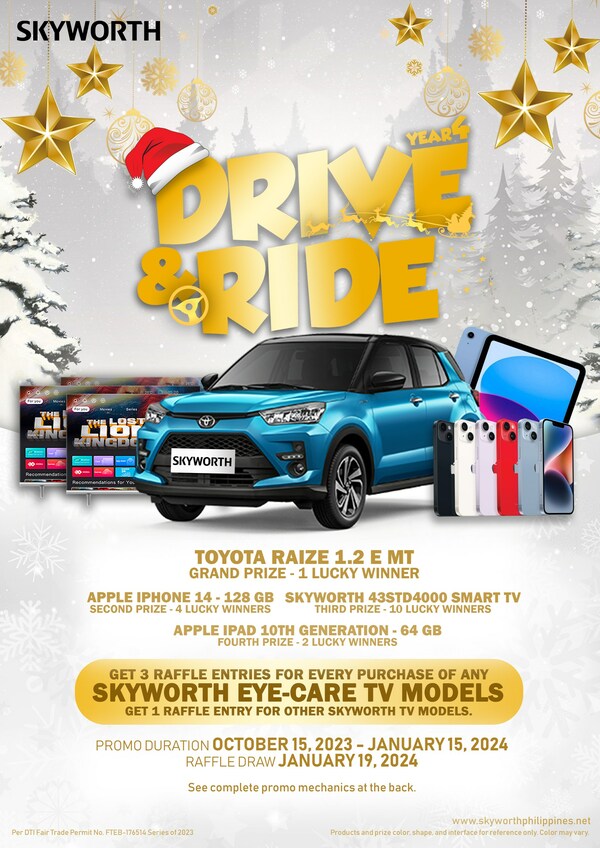 drive and ride, with skyworth as the guide eye care tv leads to double joy indoors and outdoors during the peak season