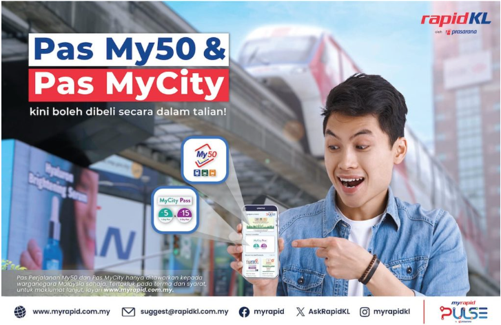 RapidKL’s My50 & MyCity Passes Now Available for Purchase Online!