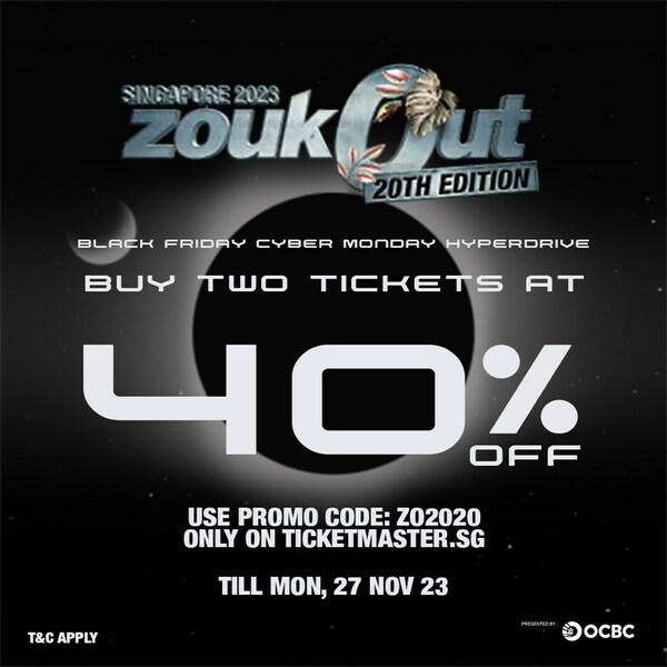your last hurrah! get two zoukout 2023 tickets at a discount this black friday & cyber monday!