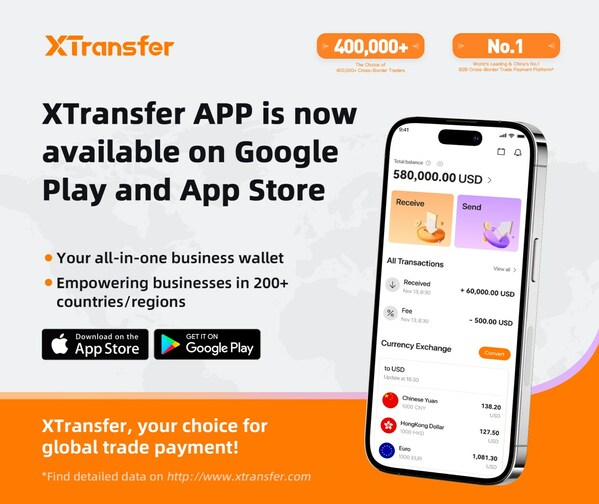 The XTransfer App globally launches for Android and iOS, download and sign in now