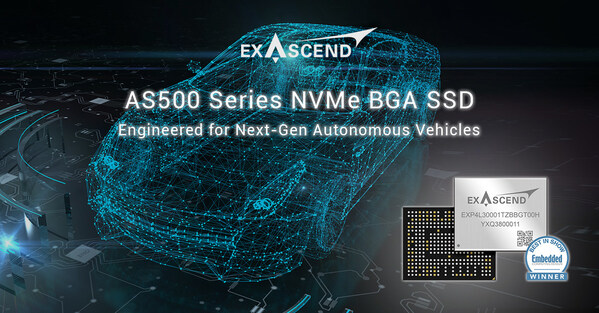 exascend launches rugged as500 bga ssd for next generation autonomous vehicles