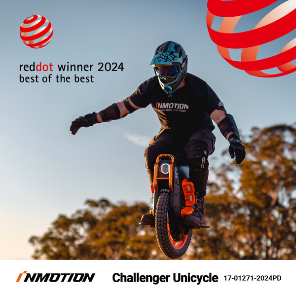 INMOTION Challenger Electric Unicycle Wins Prestigious Red Dot Award: “A Powerhouse Pushing the Boundaries”