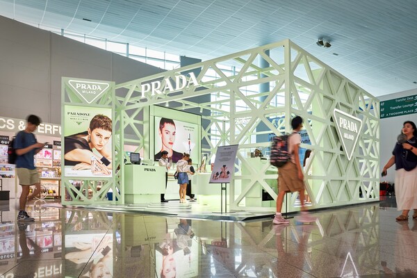 shinsegae duty free opens prada beauty pop up in incheon international airport