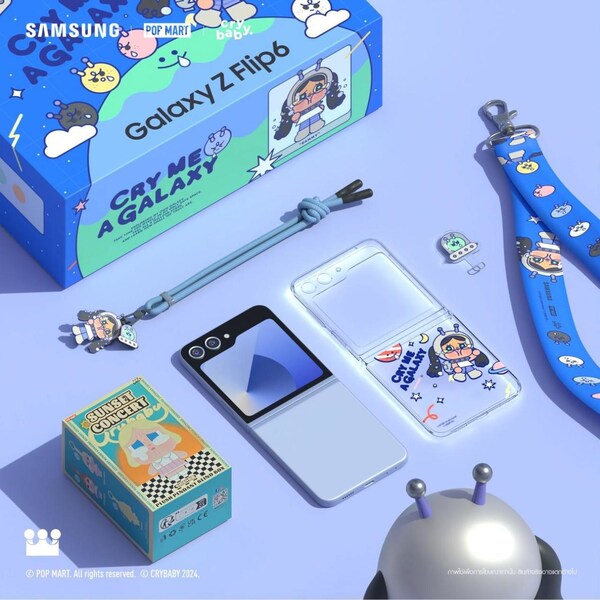 pop mart and samsung's first overseas collaboration: crybaby exclusive gift box ignites in thailand