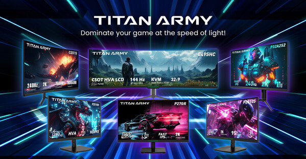 TITAN ARMY Debuts Lightning-Fast Gaming Monitors, Bringing Soaring Speed and Performance to Gamers