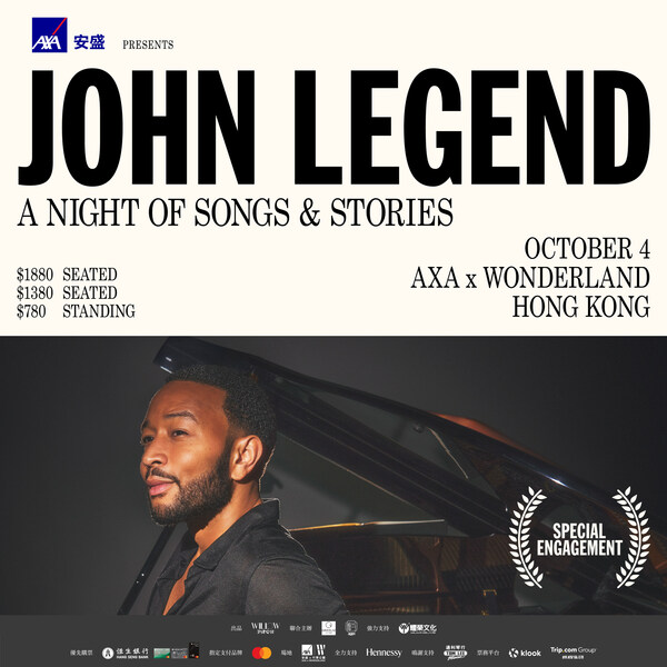 12-time Grammy winner John Legend will bring his concert ‘ An Evening With John Legend’ to Hong Kong this fall!