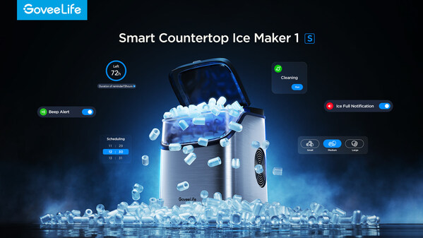 goveelife unveils the new countertop smart ice maker 1s