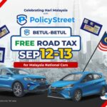 keranamu malaysia policystreet offers free road tax to all national cars for malaysia day