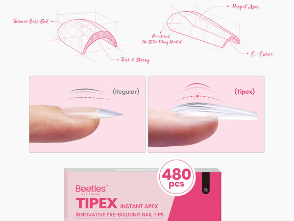 new breakthrough in nail design: beetles launches tipex instant apex nail tips